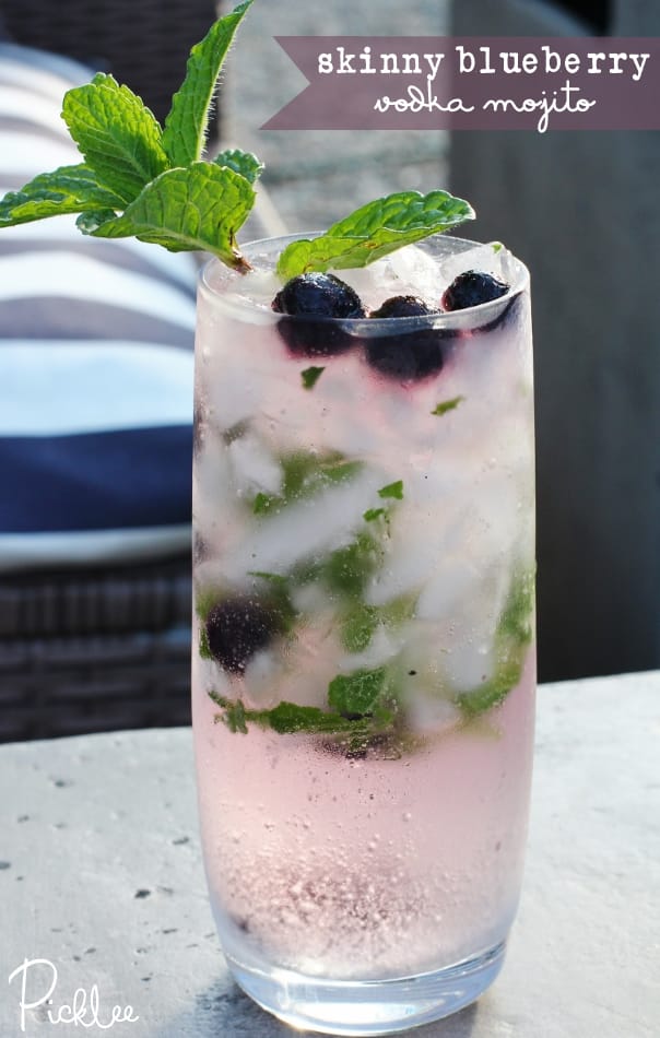 Skinny Blueberry Vodka Mojito [cocktail] Picklee