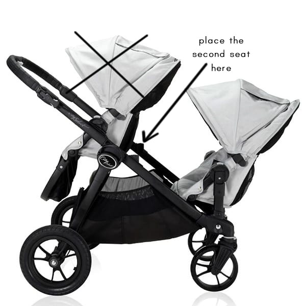 city select double stroller configuration