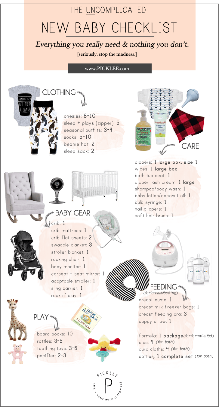 baby things checklist